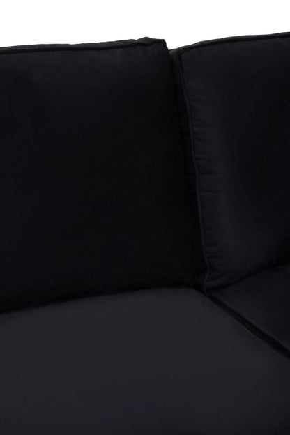 Whitby Three Seat Velvet Right Chaise Sofa 