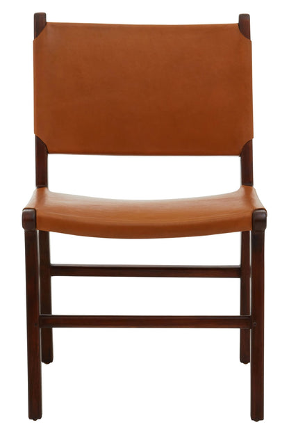 Carlton Antique Brown Leather Chair