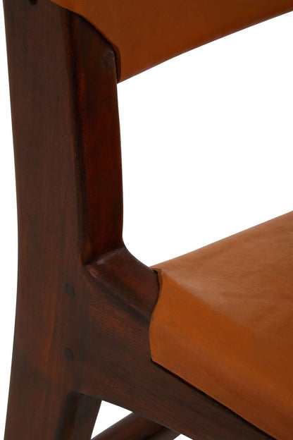 Carlton Antique Brown Leather Chair