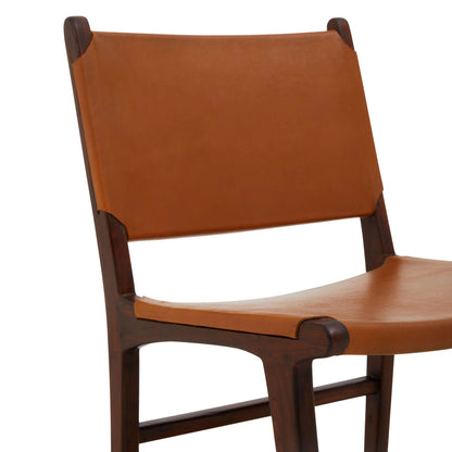 Carlton Antique Brown Leather Chair