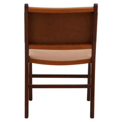 Carlton Antique Brown Leather Chair