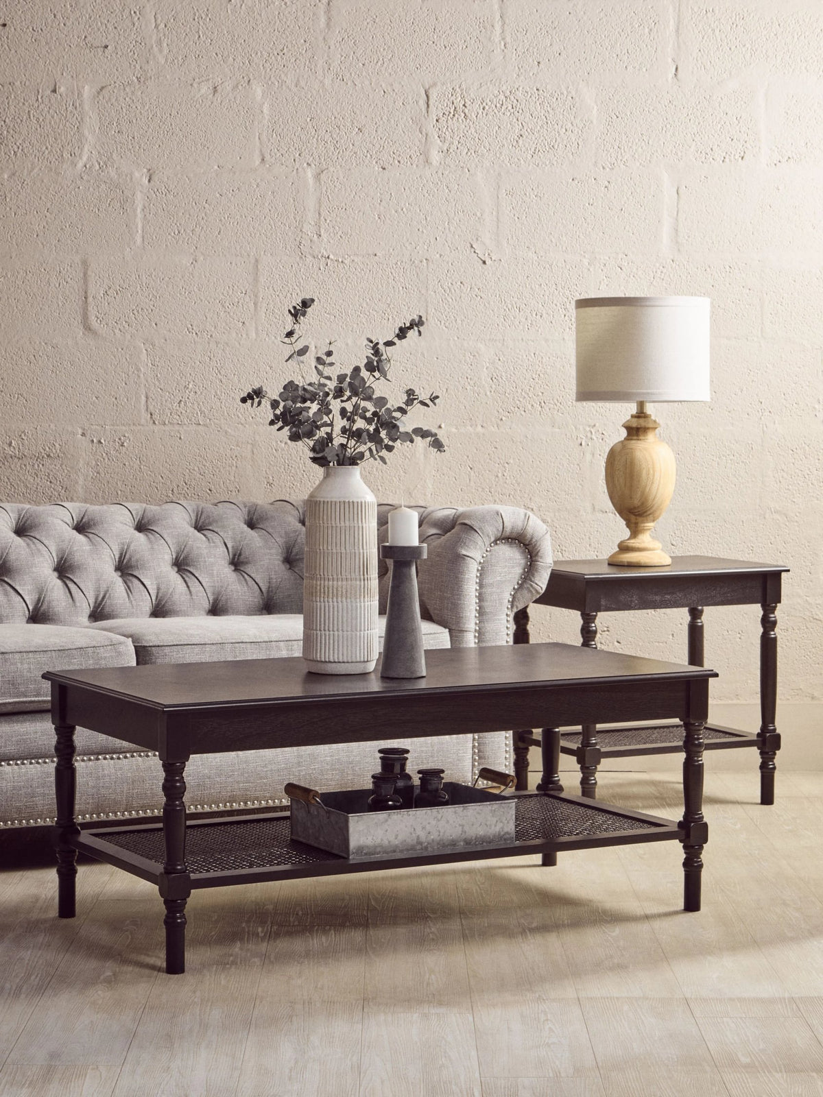 Savoy Wooden Side Table with Lower Shelf 