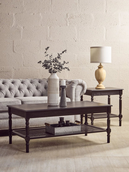 Savoy Wooden Side Table with Lower Shelf 