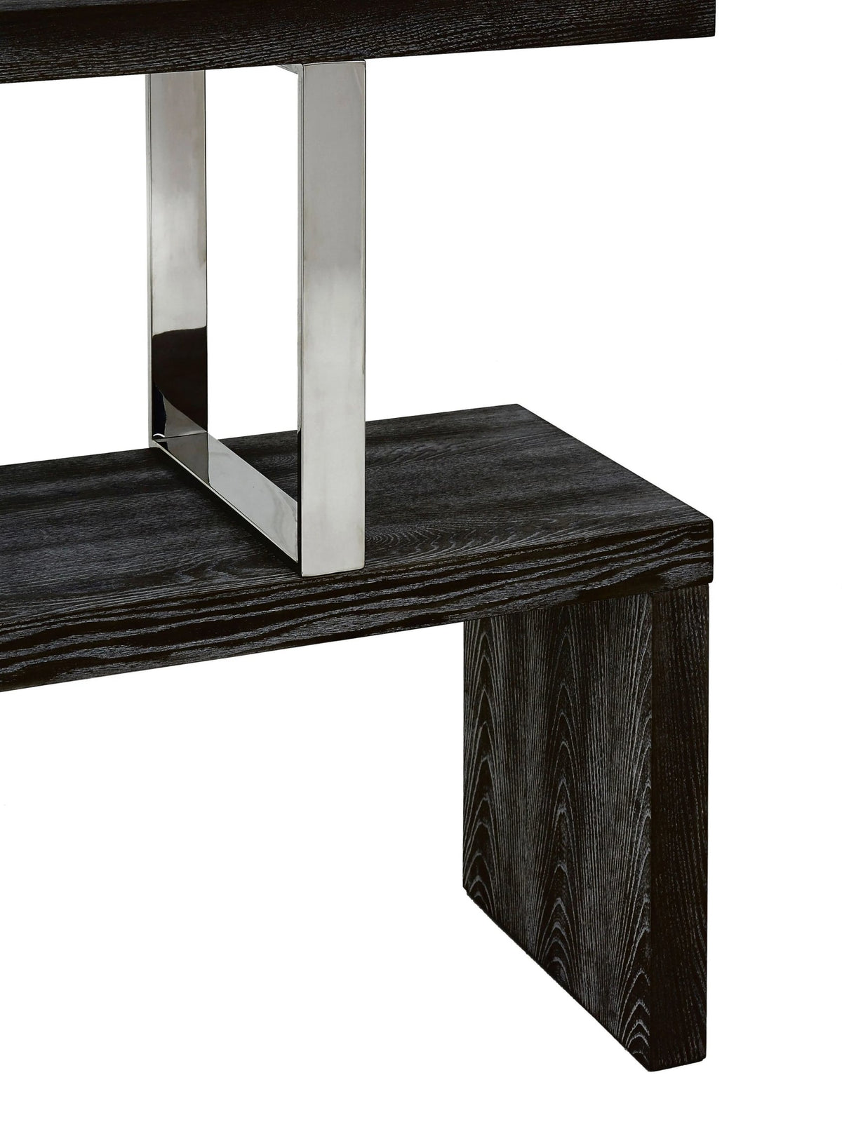 Porto Black Elm Wood 4 Tier Shelf Unit