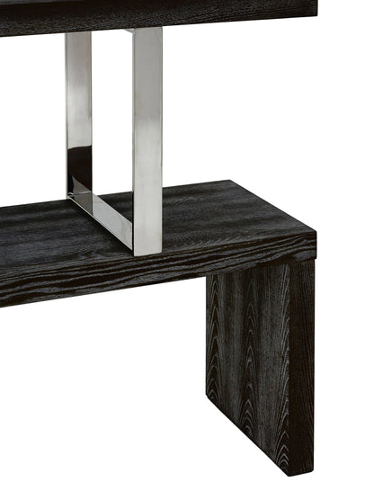 Porto Black Elm Wood 4 Tier Shelf Unit