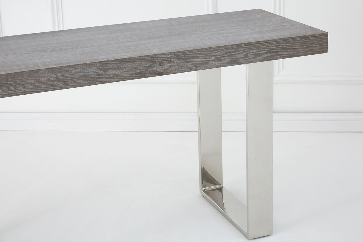 Porto Elm Wood Console Table #colour_grey