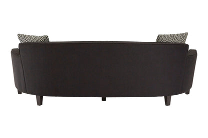 Heswall 3 Seat Black Dimity Fabric Sofa