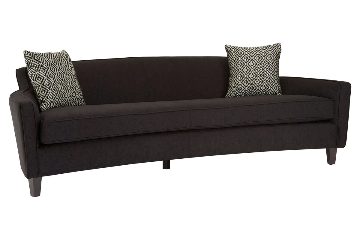 Heswall 3 Seat Black Dimity Fabric Sofa