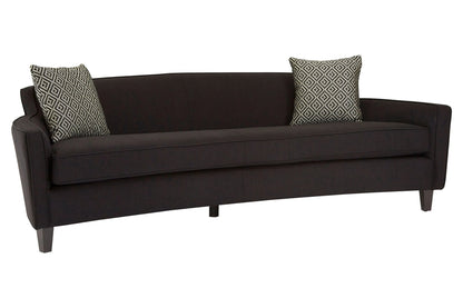Heswall 3 Seat Black Dimity Fabric Sofa