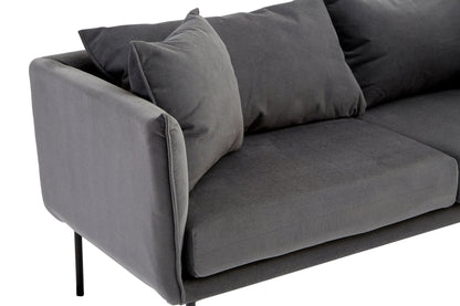 Penzance Two Seater Grey Sofa