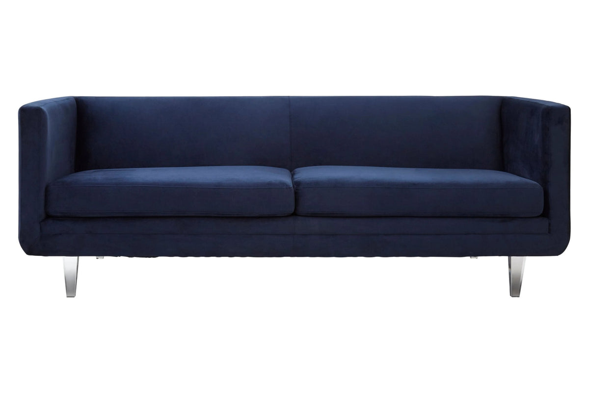 Lewes Navy Velvet 3 Seater Sofa