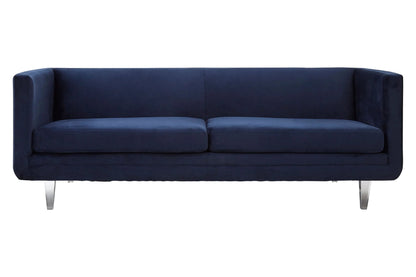 Lewes Navy Velvet 3 Seater Sofa