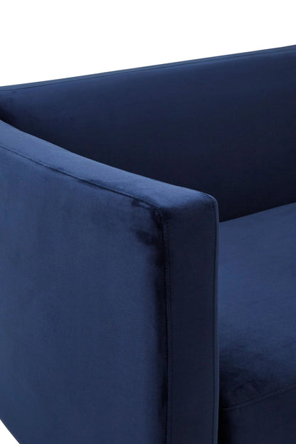 Lewes Navy Velvet 3 Seater Sofa