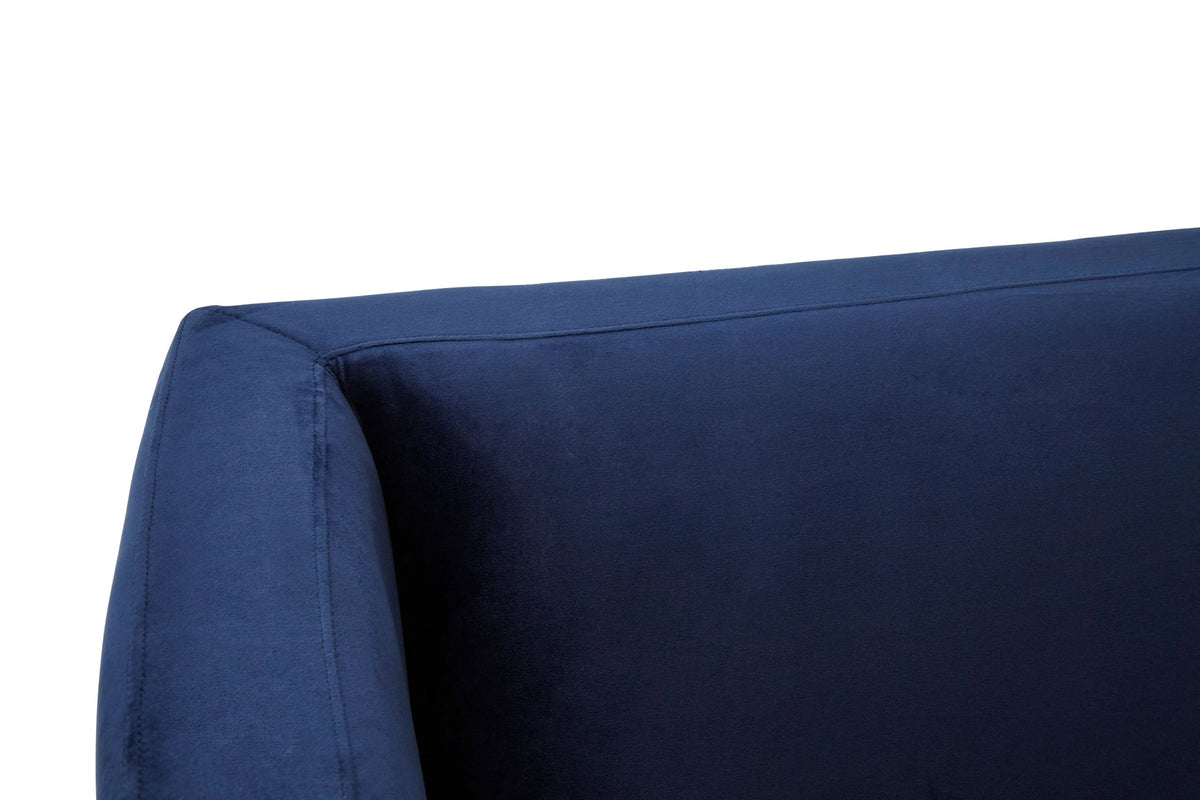 Lewes Navy Velvet 3 Seater Sofa