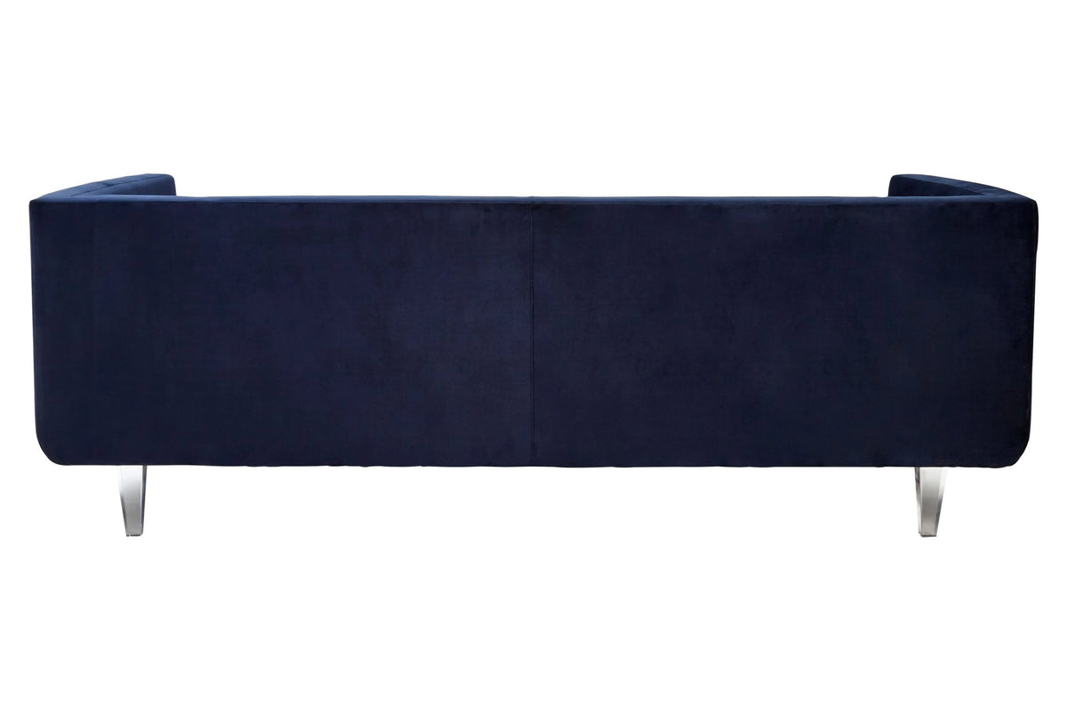 Lewes Navy Velvet 3 Seater Sofa