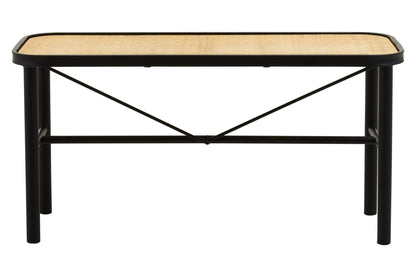 Porto Metal and Rattan Bench