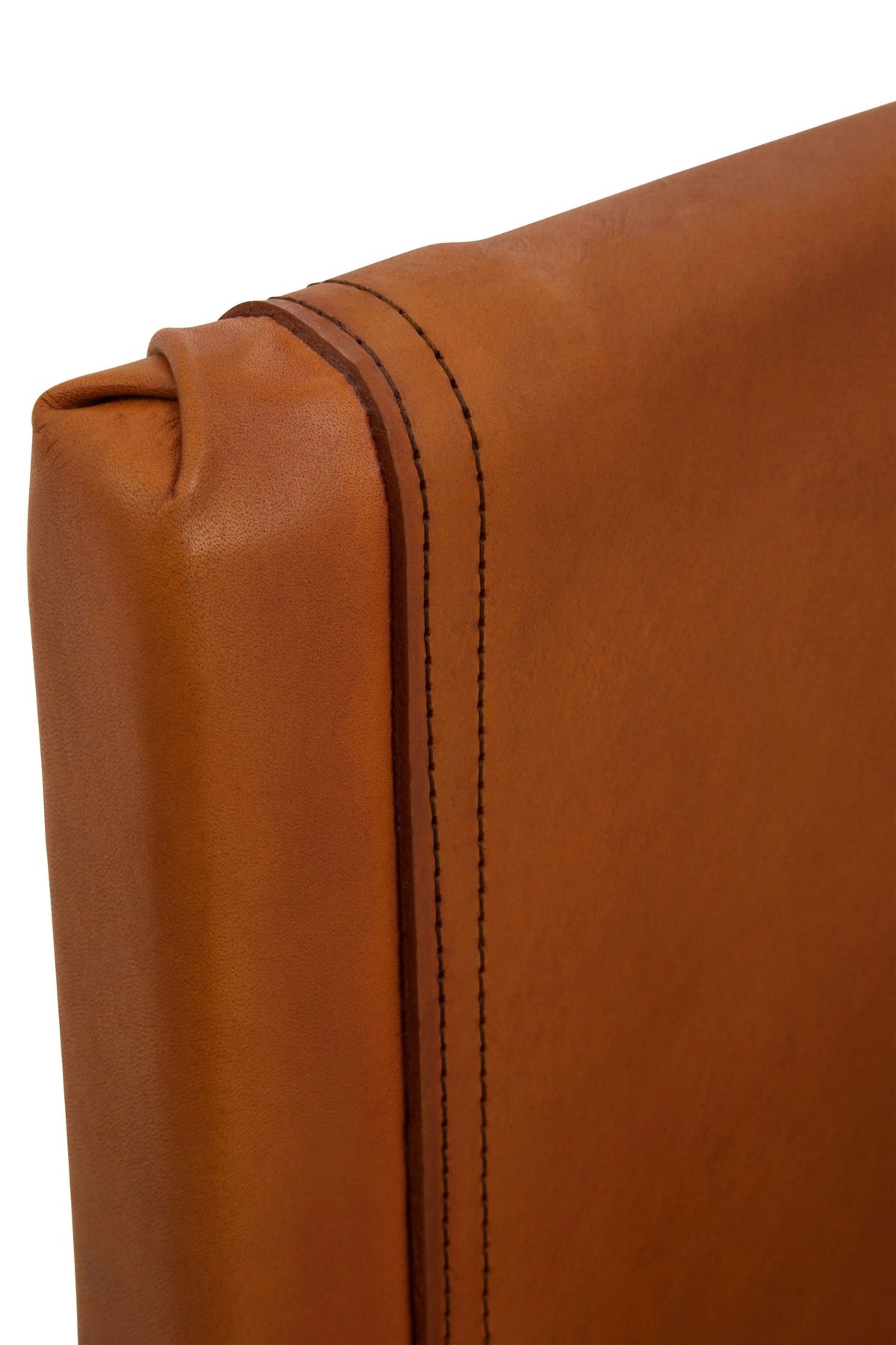 Carlton Antique Brown Leather Sling Chair