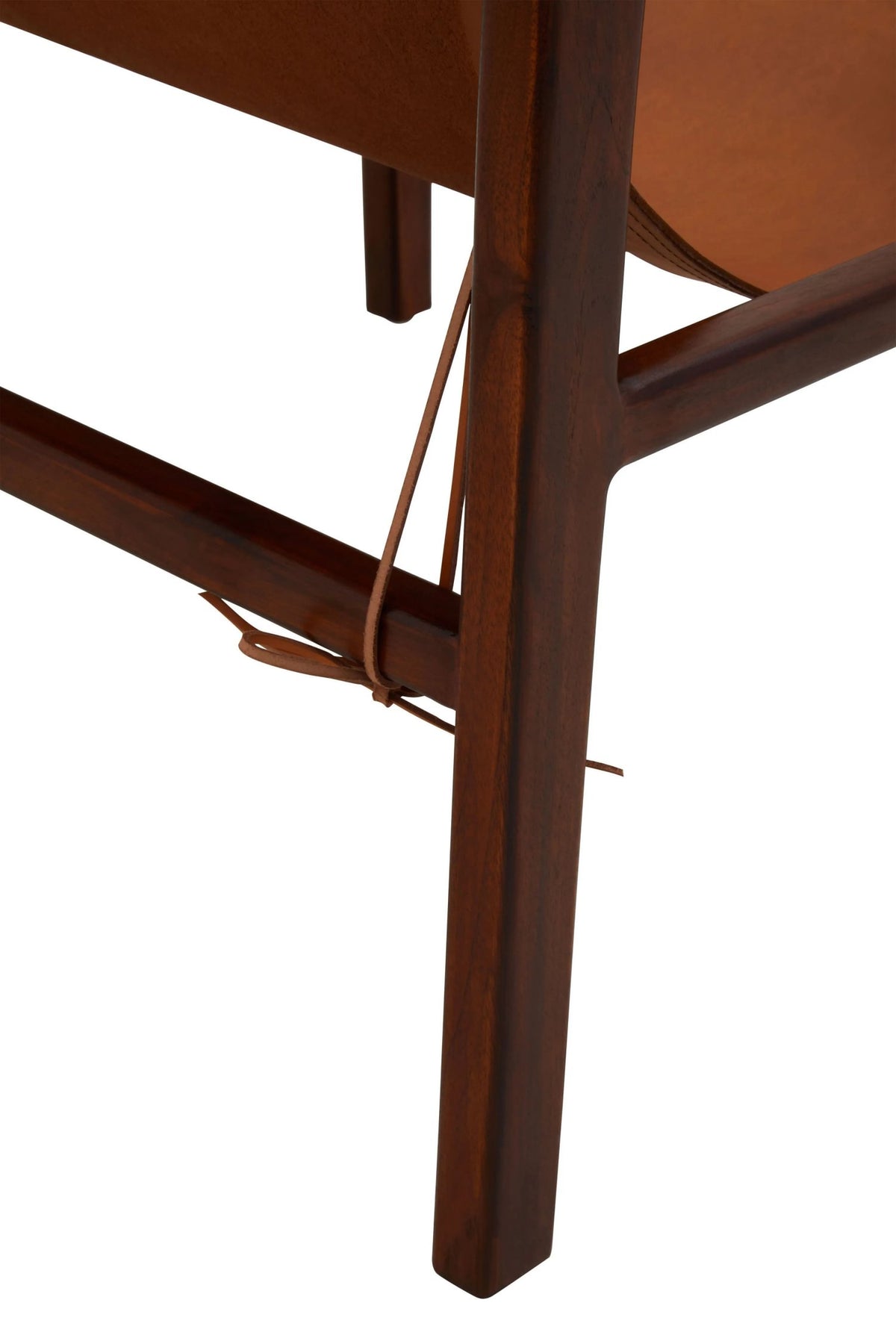 Carlton Antique Brown Leather Sling Chair