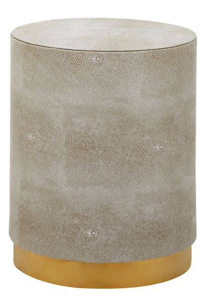 Portofino Shagreen Effect Round Stool and Side Table