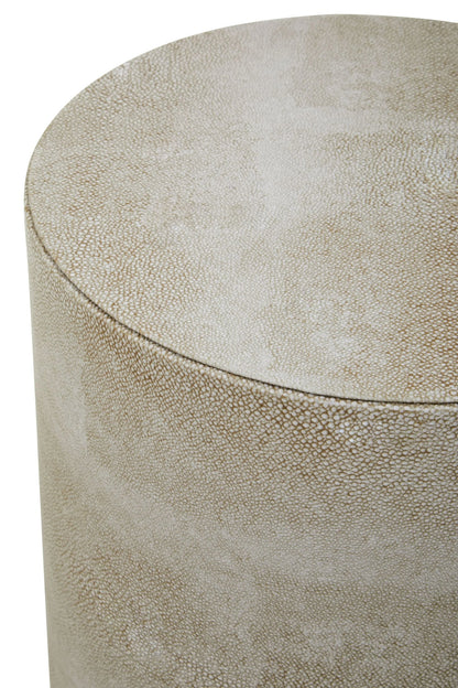 Portofino Shagreen Effect Round Stool and Side Table
