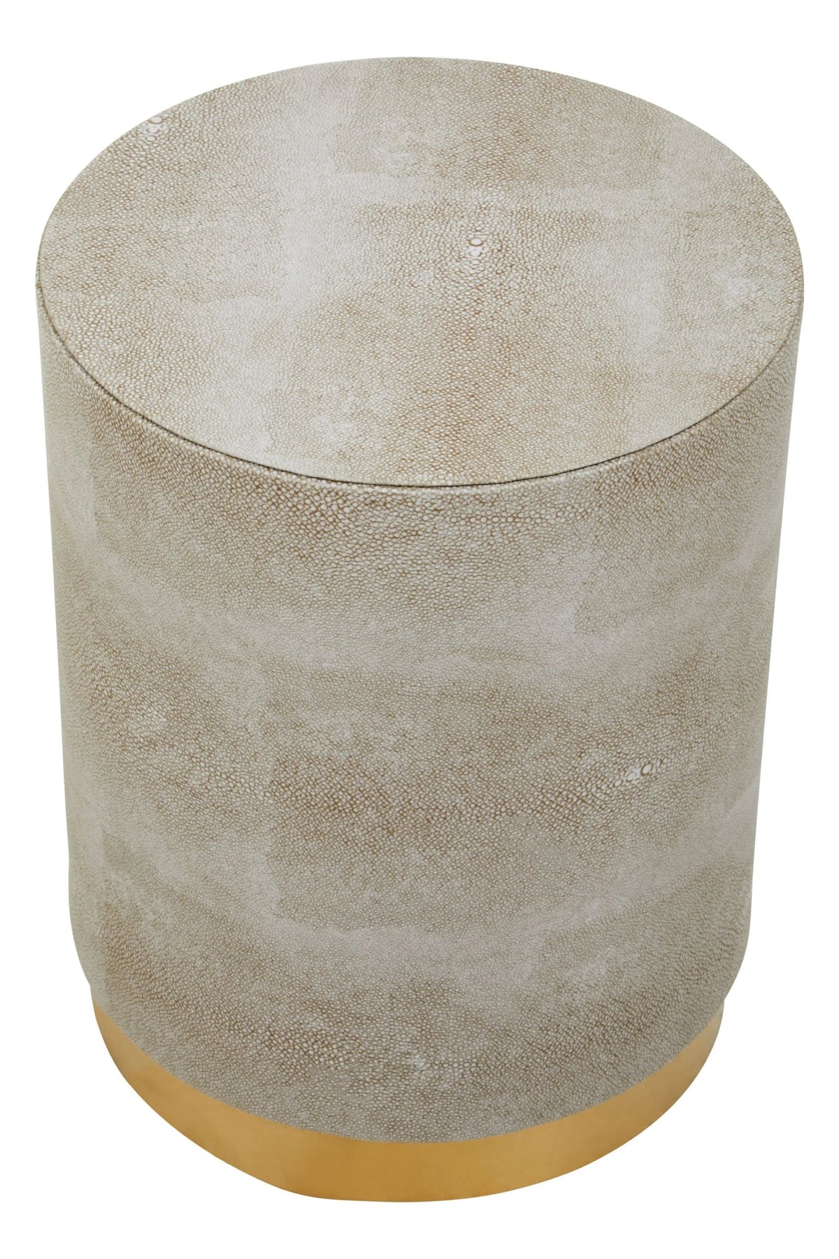 Portofino Shagreen Effect Round Stool and Side Table