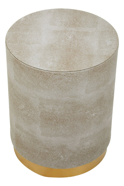 Portofino Shagreen Effect Round Stool and Side Table