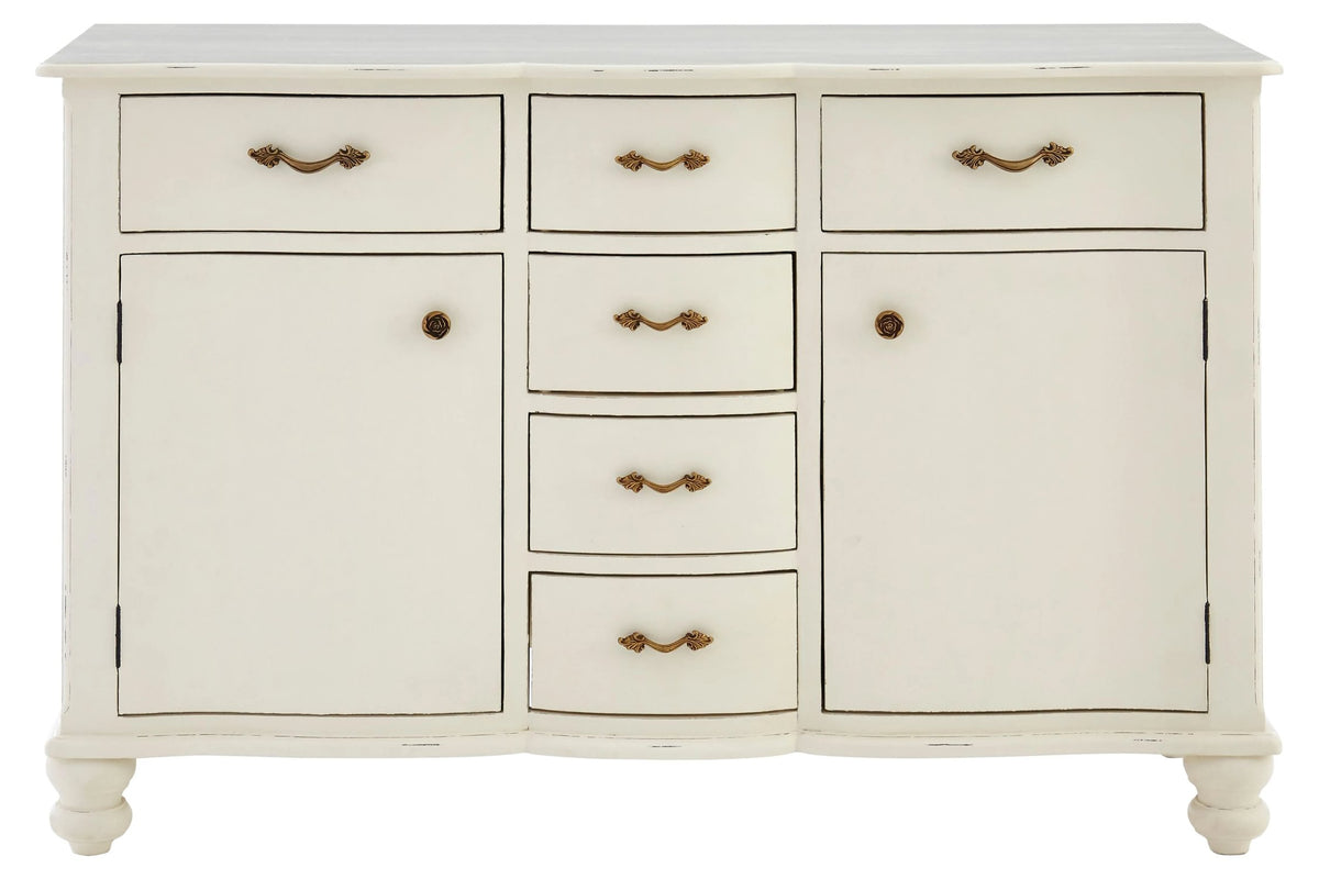 Stirling 6 Drawer White Sideboard