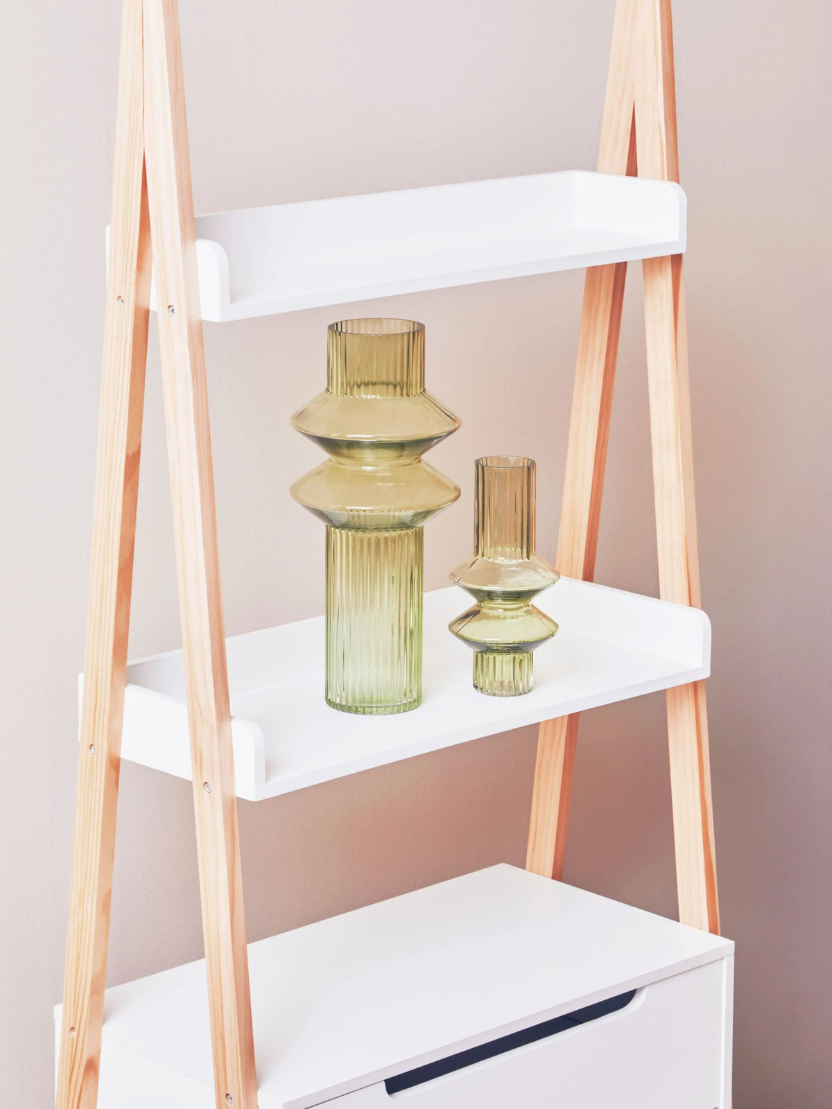 Capri White Ladder Style Shelf Unit