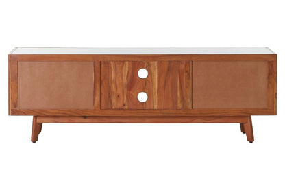 Richmond Acacia Wood and White Marble Media Unit