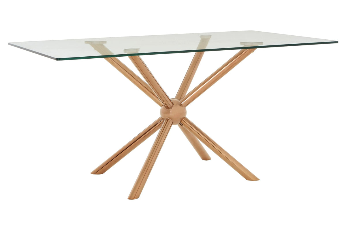 Cambridge Rectangular Rose Gold Dining Table