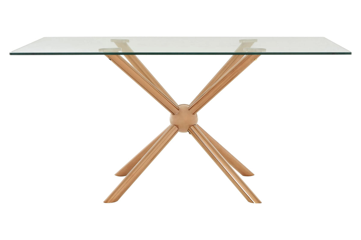 Cambridge Rectangular Rose Gold Dining Table