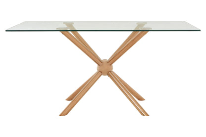 Cambridge Rectangular Rose Gold Dining Table