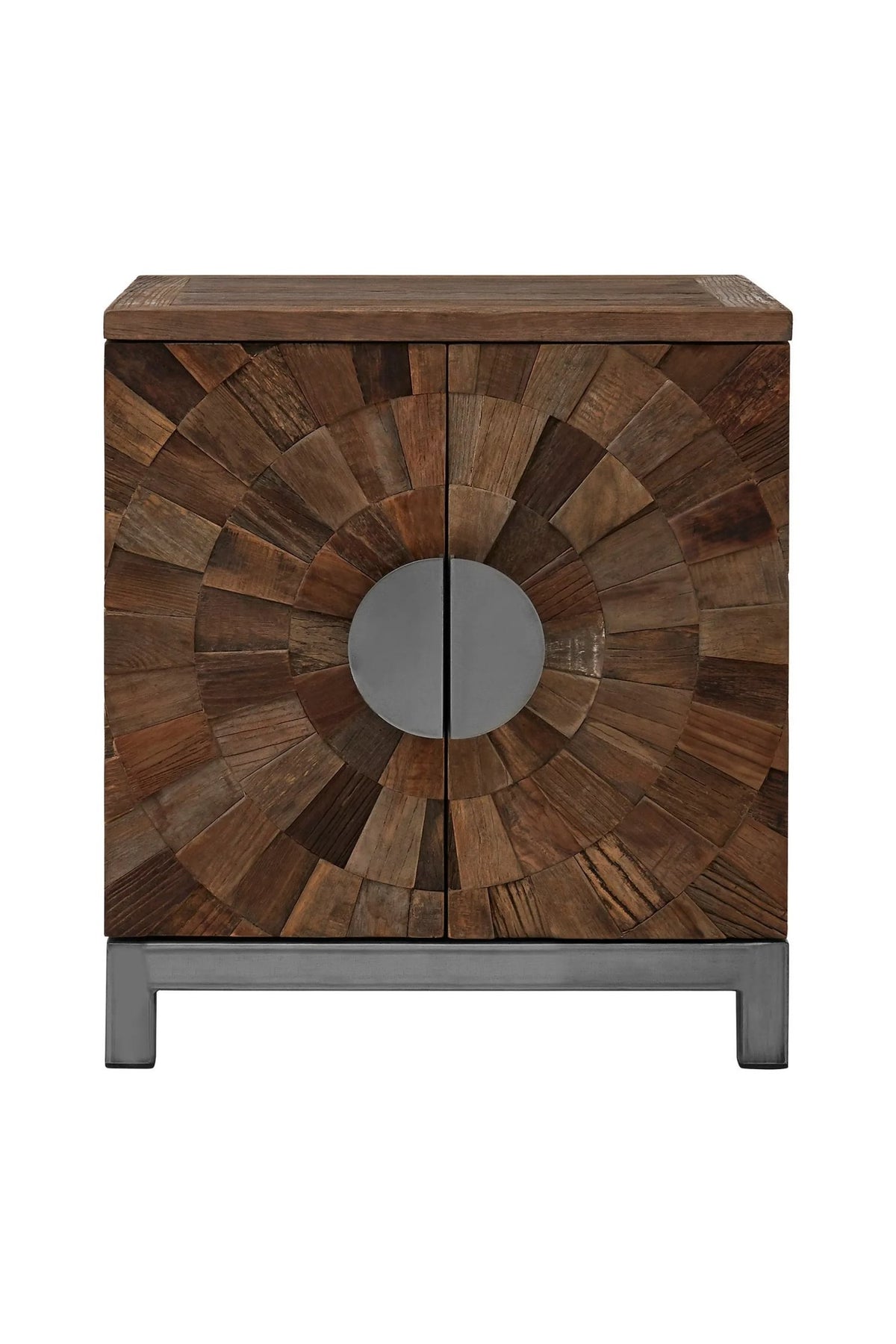 Bexhill Small Recycled Elm Wood 2 Door Cabinet
