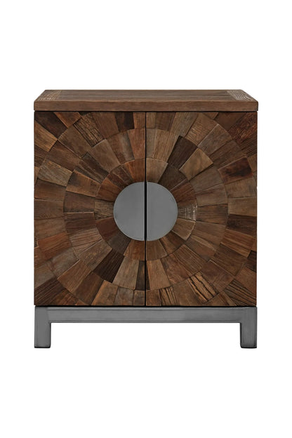Bexhill Small Recycled Elm Wood 2 Door Cabinet
