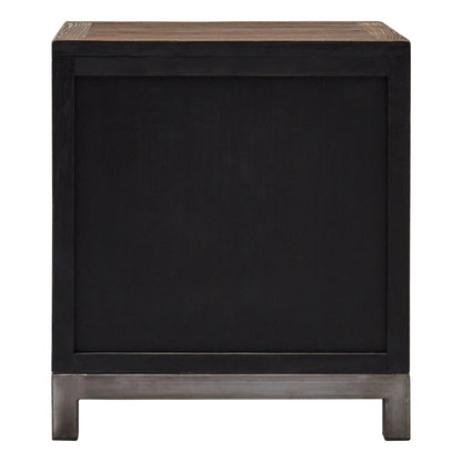 Bexhill Small Recycled Elm Wood 2 Door Cabinet