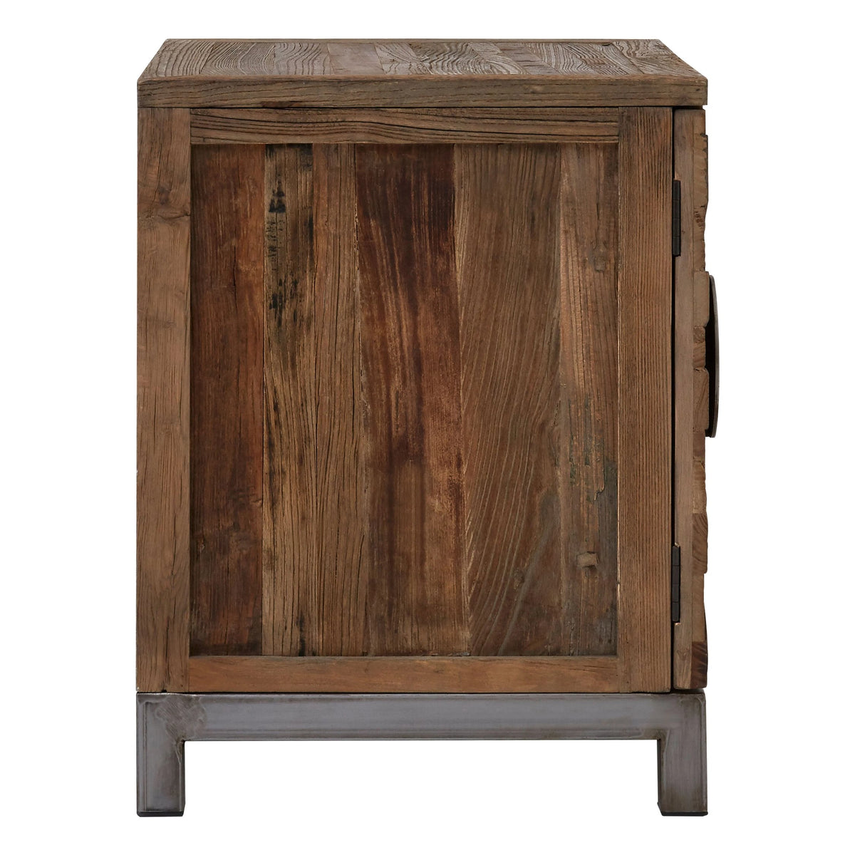 Bexhill Small Recycled Elm Wood 2 Door Cabinet