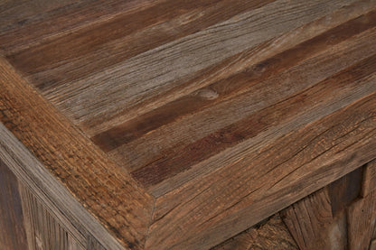 Bexhill Small Recycled Elm Wood 2 Door Cabinet