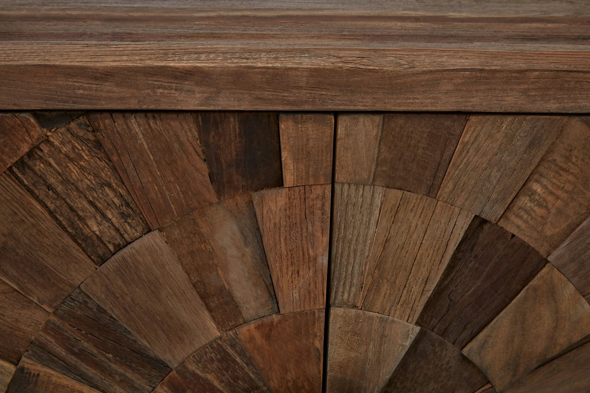 Bexhill Small Recycled Elm Wood 2 Door Cabinet