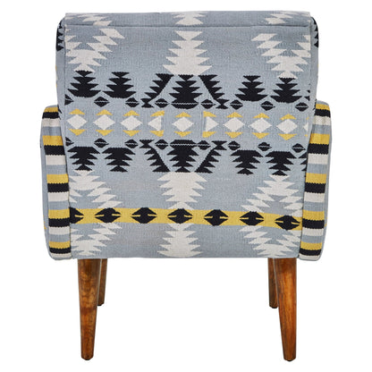 Granada Kilim Style Armchair with Mango Wood Legs