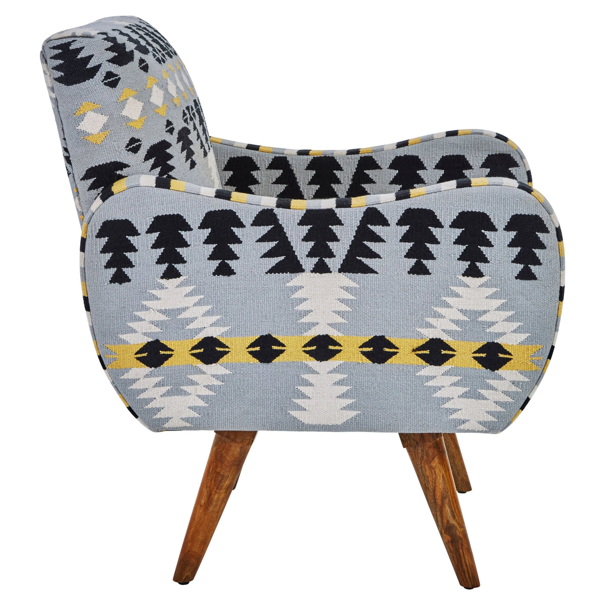 Granada Kilim Style Armchair with Mango Wood Legs