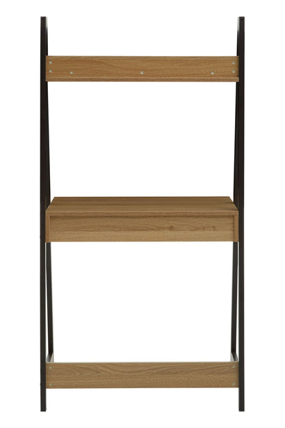 Penzance Natural Oak Effect Desk with Metal Frame