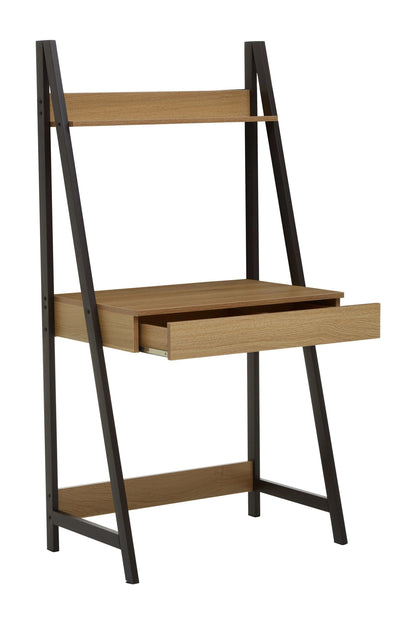 Penzance Natural Oak Effect Desk with Metal Frame