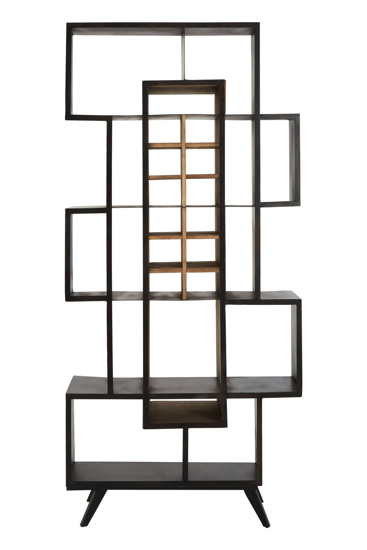 Siena Recycled Pine Wood Design Shelf Unit with Wine Storage