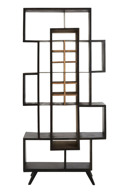 Siena Recycled Pine Wood Design Shelf Unit with Wine Storage
