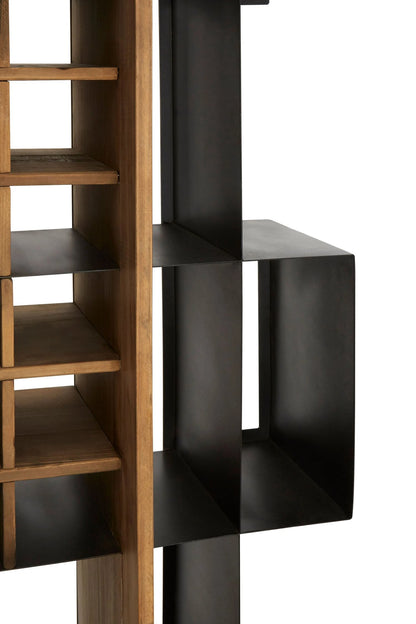 Siena Recycled Pine Wood Design Shelf Unit with Wine Storage