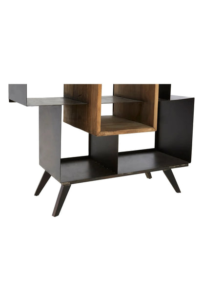 Siena Recycled Pine Wood Design Shelf Unit with Wine Storage