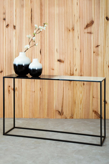 Wendover Black and White Ombre Console Table