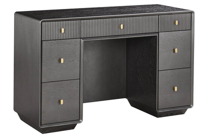 Rye Wood Veneer Seven Drawer Dressing Table 