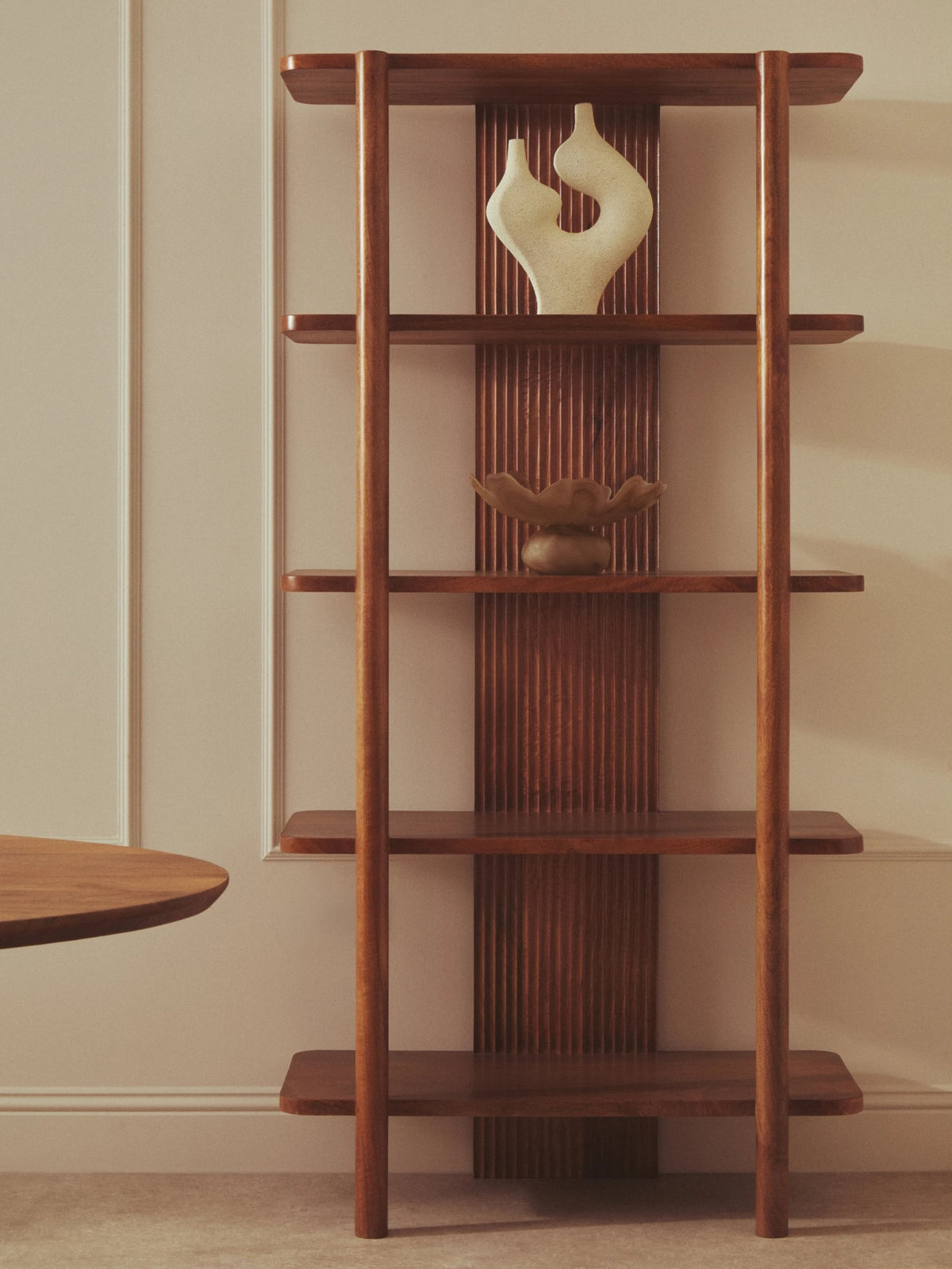 Stirling Five Tier Mango Wood Shelf Unit 
