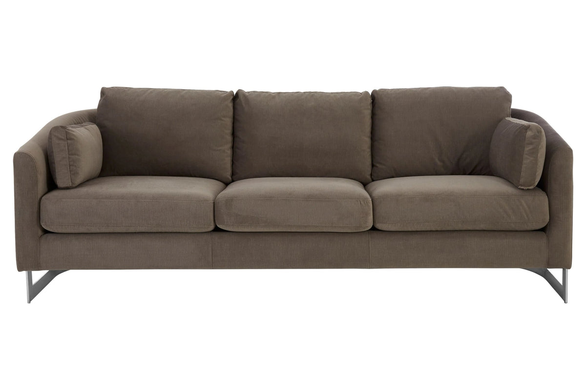 Hawes Dark Grey Cotton Velvet 3 Seat Sofa